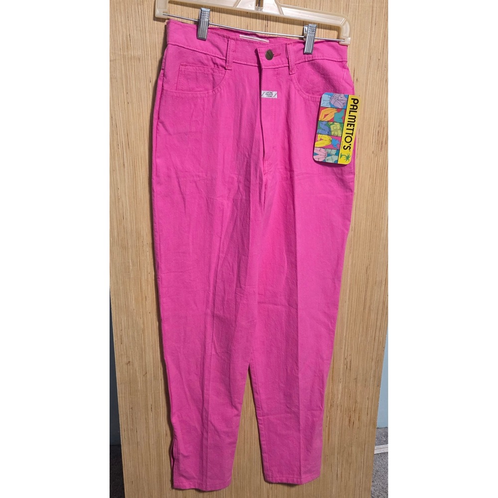 Vintage Palmettos Pink High Waisted Tapered Pants Ankle Zip 305161 Sz 5 NWT USA